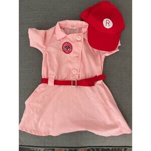 Toddler 2t/3t Girls League of Their Own baseball uniform costume